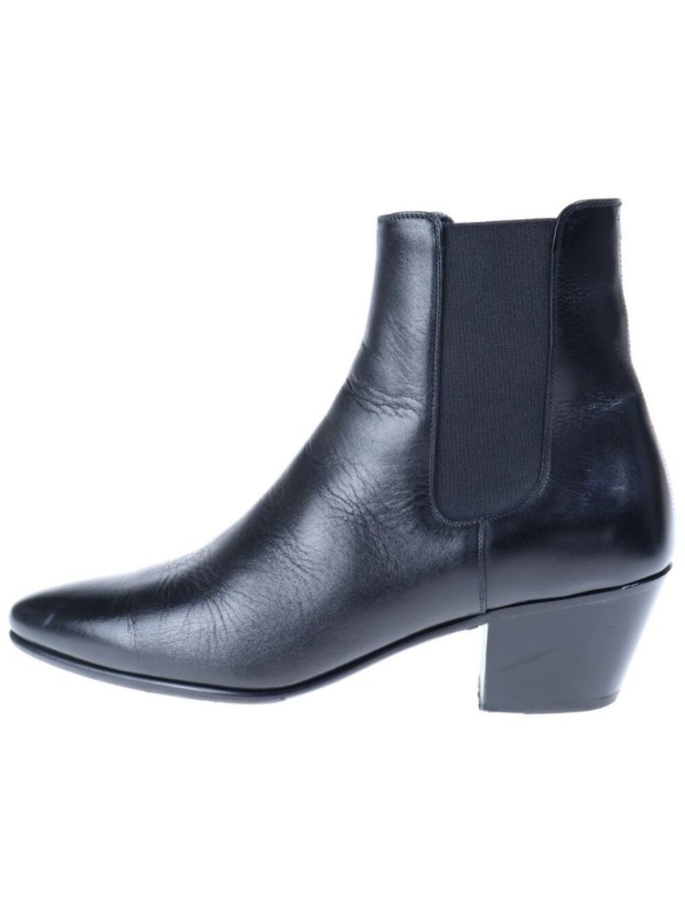Celine Jacno Side Gore Leather Boots Black